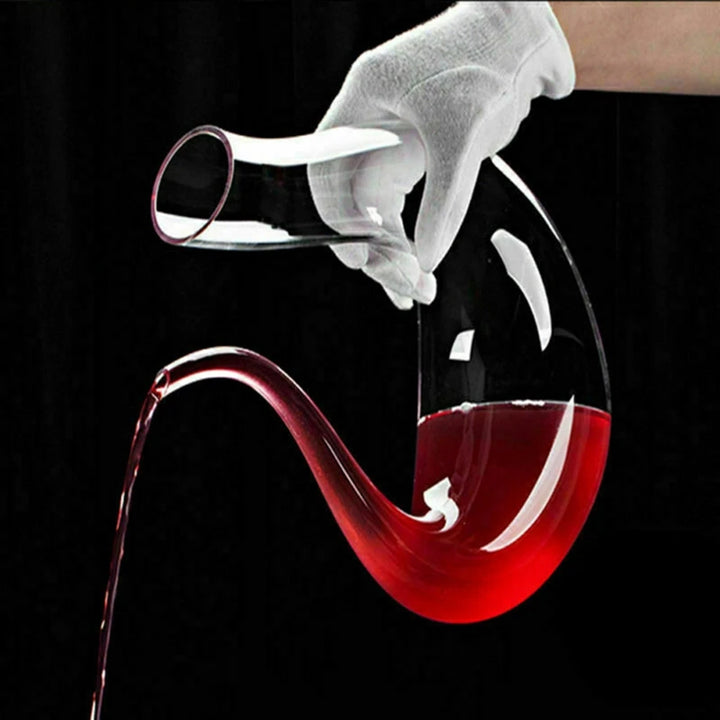 Crystal U-shaped Wine Decanter Harp Swan Decanter Creative Wine Separator Clear Wine Aerator Glass Wine Decanter Bottle