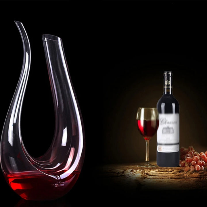 Crystal U-shaped Wine Decanter Harp Swan Decanter Creative Wine Separator Clear Wine Aerator Glass Wine Decanter Bottle