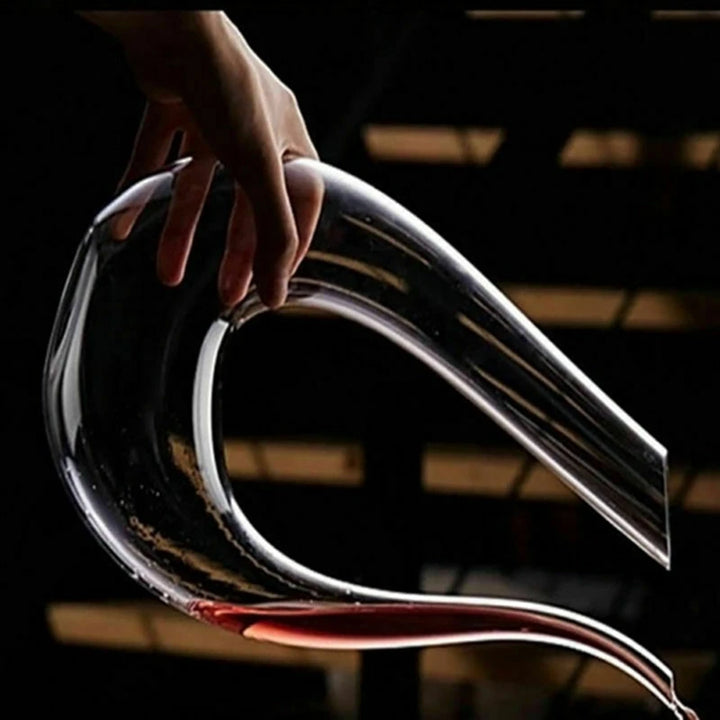 Crystal U-shaped Wine Decanter Harp Swan Decanter Creative Wine Separator Clear Wine Aerator Glass Wine Decanter Bottle