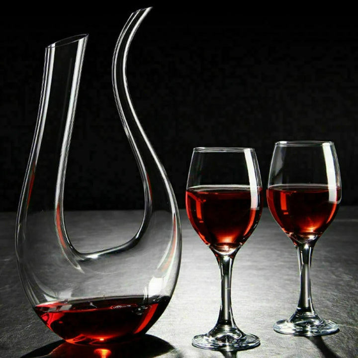 Crystal U-shaped Wine Decanter Harp Swan Decanter Creative Wine Separator Clear Wine Aerator Glass Wine Decanter Bottle