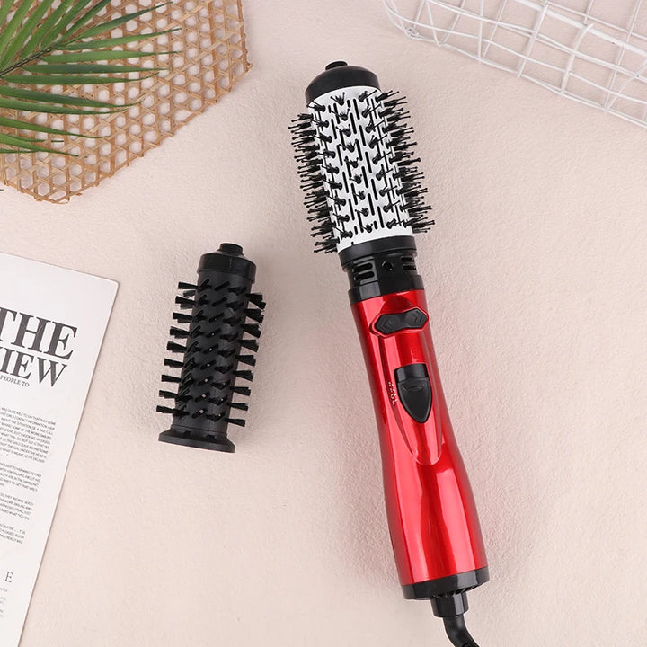 Hair Dryer Brush 3 In 1 Hot Air Spin Brush Curling Straightening Styling Auto-Rotating Ionic Round Blow Dryer Volumizer