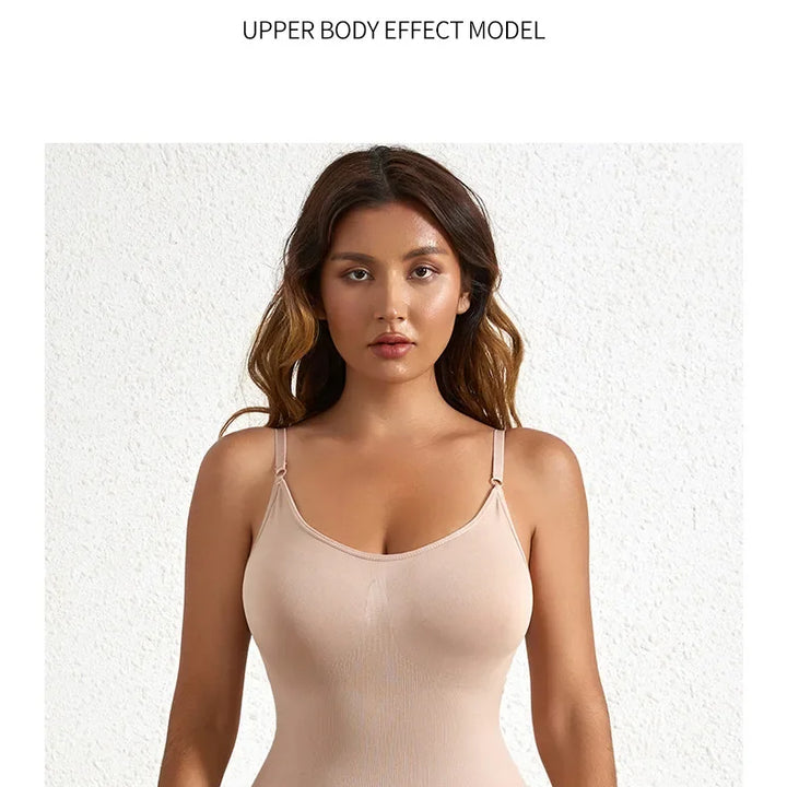 1 Piece Solid Seamless Brief Shaping Shapewear Bodysuit, Tummy Control Butt Lifting Slimmer Body Shaper, Women's Underwear