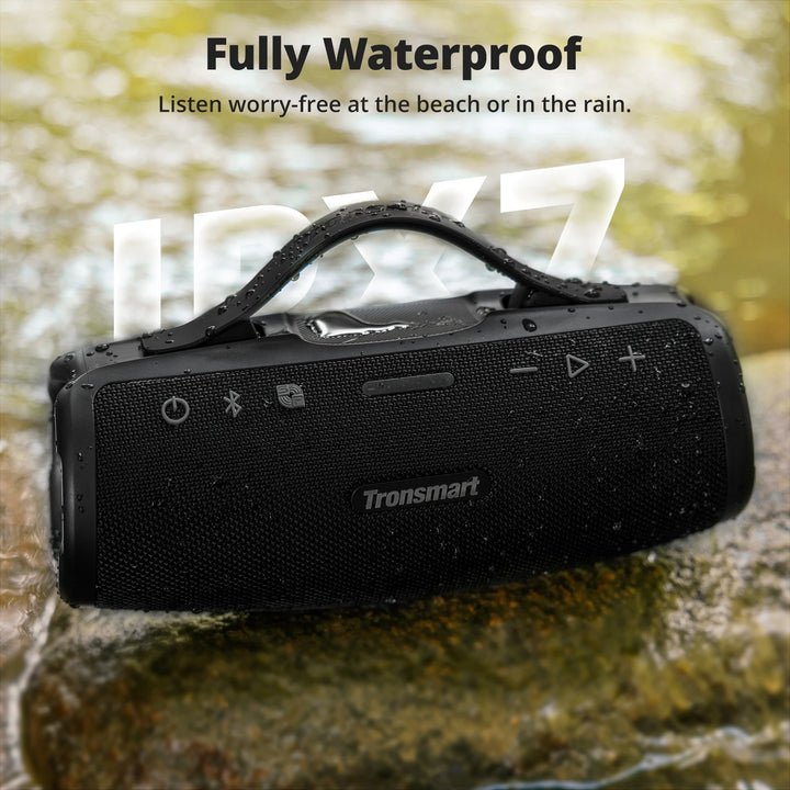 Tronsmart Mirtune S100 Bluetooth Speaker 50W Speaker with IPX7 Waterproof, APP Control, Built-in Powerbank & Retractable Handle