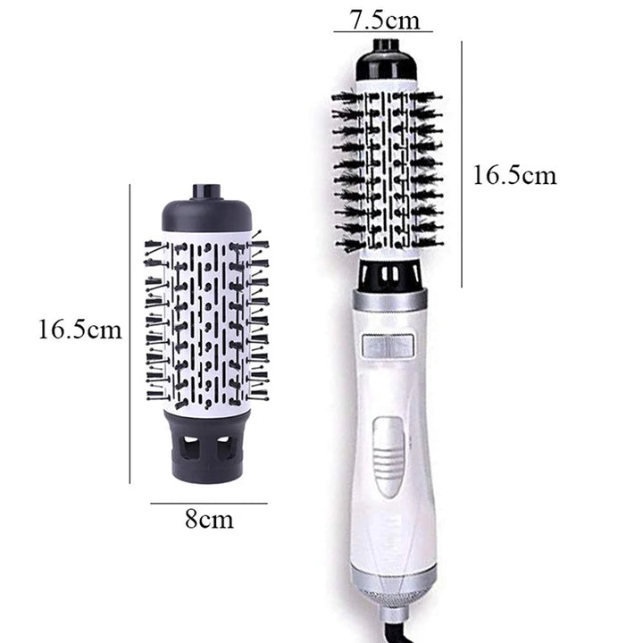 Three-in-one rotary electric hair straightener, curling iron, hair dryer, hot air comb, negative ion hair brush