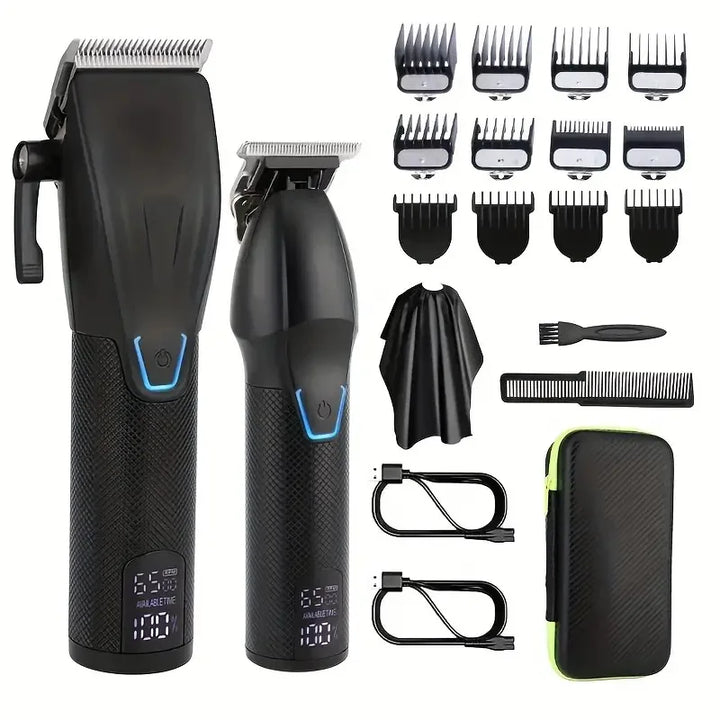 RUCHA Hair Clipper And Trimmer Set Barber Clippers Set For Men Professional Kit Beard Trimmer Haircut Kit Cordless Hair Cutting