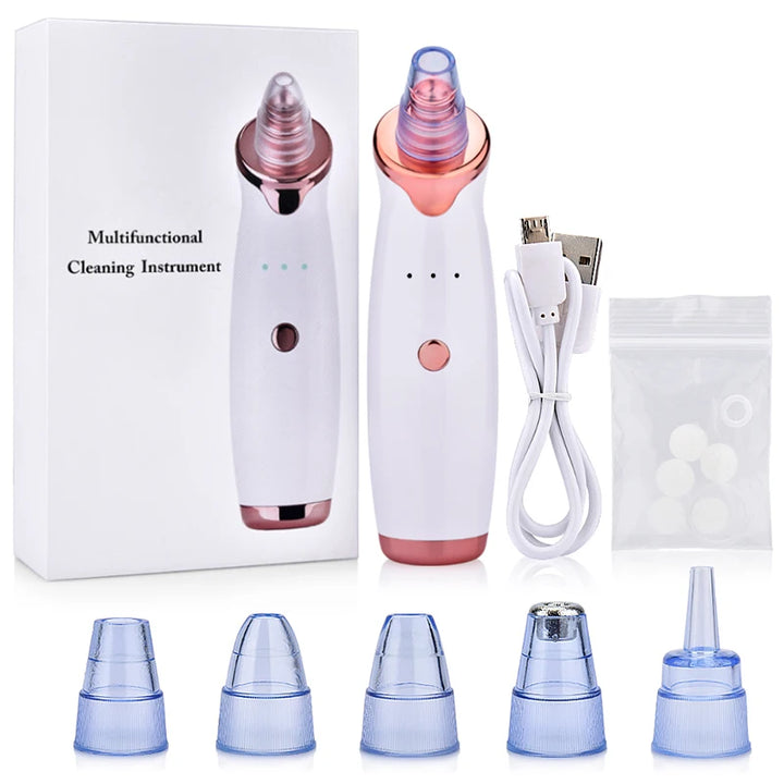 Blackhead Remover Diamond Dermabrasion Nose Vacuum Pore Cleanser Acne Pimple Suction Extractor USB Rechargeable Skin Care Tool