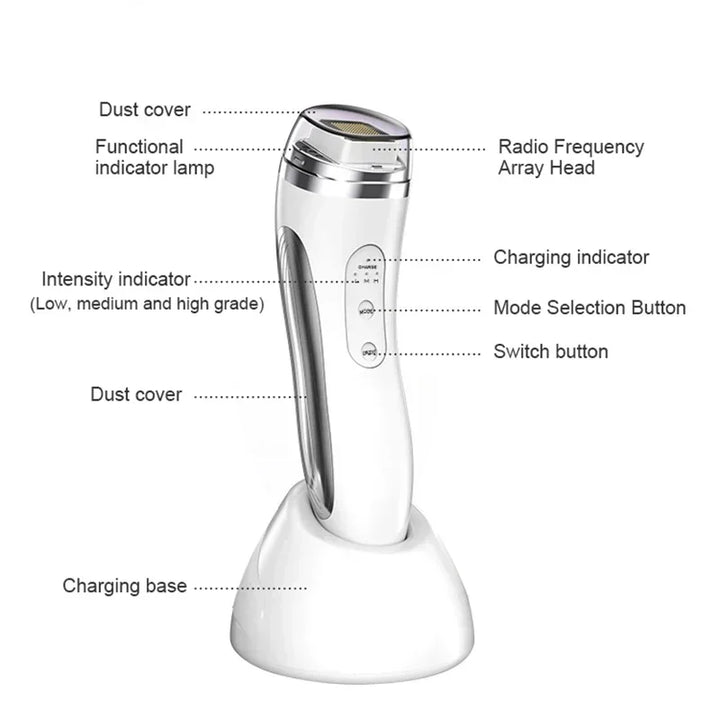 Radio Frequency Facial Lifting Machine Dot Matrix Wrinkle Removal SKin Tightening RF High Frequency Facial Care Massager Device