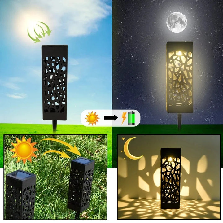 6pcs Solar Outdoor Lighting Solar Decorative Path Lights Garden Lawn Lights Outdoor Waterproof Solar LED Landscape Garden Light