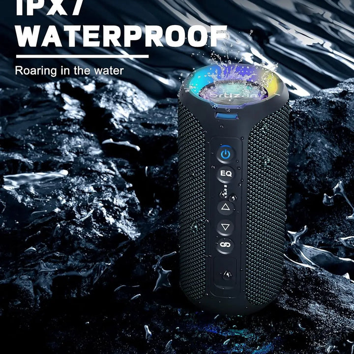 Ortizan Bluetooth Speakers 40W Enhanced Bass Portable Outdoor Wireless Speaker 30Hrs IP7 Waterproof Shower Speaker Bluetooth 5.3