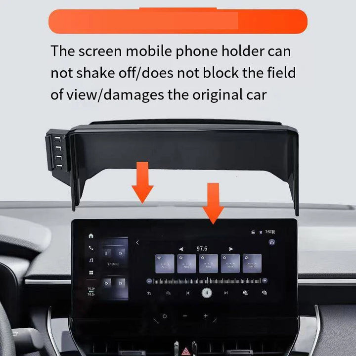 Car Phone Holder For Mazda CX5 CX-5 2022-2024 10.25-Inch Screen Fixed Navigation Bracket Wireless Charging Car Mobile Stand