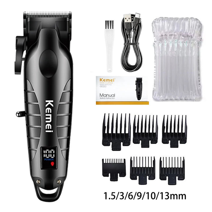 Kemei Hair Clipper Kit for Men, Electric Shaver, Hair Trimmer, Professional Cutting Machine, KM-2290, KM-2293, KM-1102