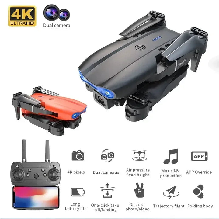 2024 E99Pro RC Drone 4K Professinal With 1080P Wide Angle HD Camera Foldable Helicopter WIFI FPV Height Hold Gift Toy