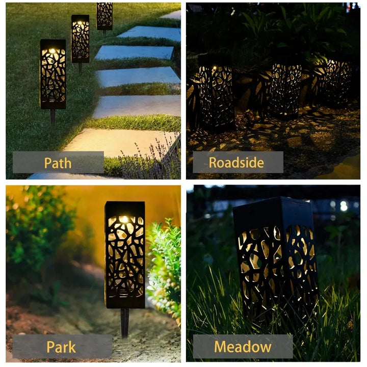 6pcs Solar Outdoor Lighting Solar Decorative Path Lights Garden Lawn Lights Outdoor Waterproof Solar LED Landscape Garden Light