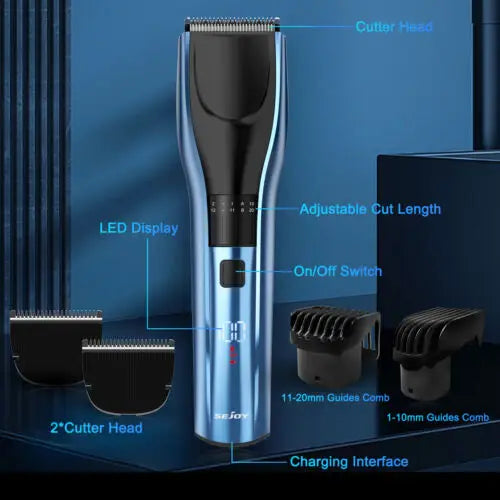 SEJOY Cordless Professional Hair Clippers  Shaving Machine Men Trimmer Kit Men Cutting Machine Barber Electric shaver