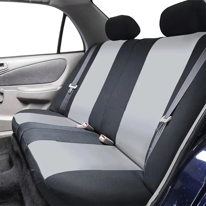 Plain Fabric Bicolor Stylish Car Seat Covers Universal Polyester Car Seat Cover Set Fit Most Car, SUVs, Vans Car Seat Protector