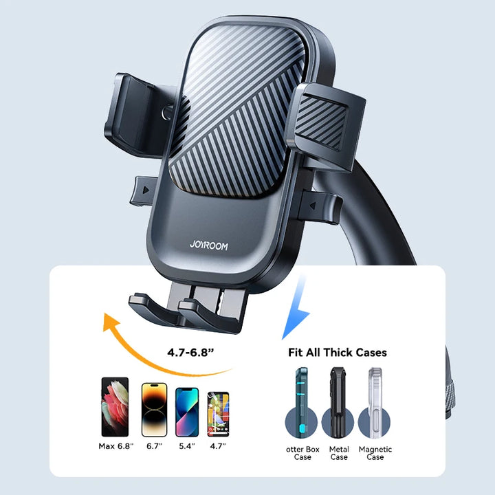 Joyroom Car Phone Holder Mount Car Strong Suction Hands-Free Universal Cell Phone Stand For Dashboard/Windshield 360° Rotation