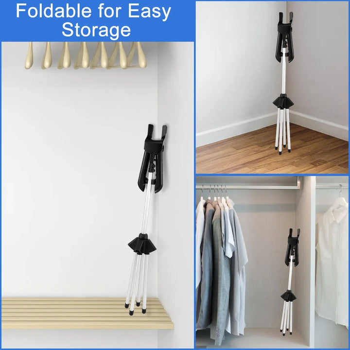 160cm Adjustable Clothe Steamer Rack Foldable Home Hanger Telescopic Vertical Tripod Steamer Rack Handheld Steam Ironing Bracket