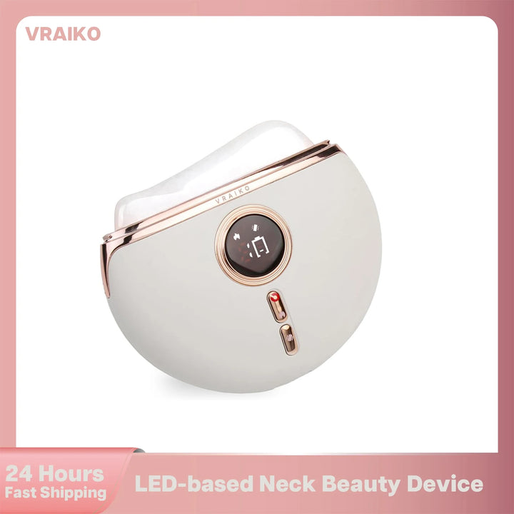 VRAIKO LED Gua Sha Device, Jade Stone Gua Sha Facial Tool with Heat and Vibration, Face Massager for Anti-Aging Wrinkles Puffine