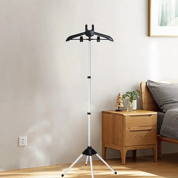 160cm Adjustable Clothe Steamer Rack Foldable Home Hanger Telescopic Vertical Tripod Steamer Rack Handheld Steam Ironing Bracket