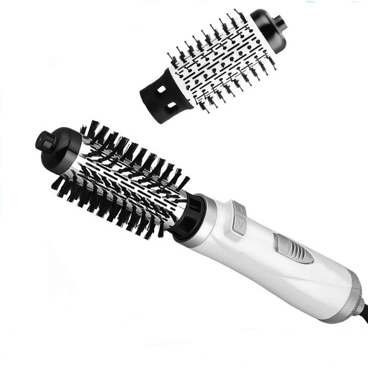 Three-in-one rotary electric hair straightener, curling iron, hair dryer, hot air comb, negative ion hair brush