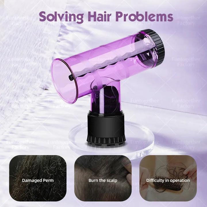 Lazy curling hair dryer curling cover, two curling modes, large waves/small waves, hair dryer accessories