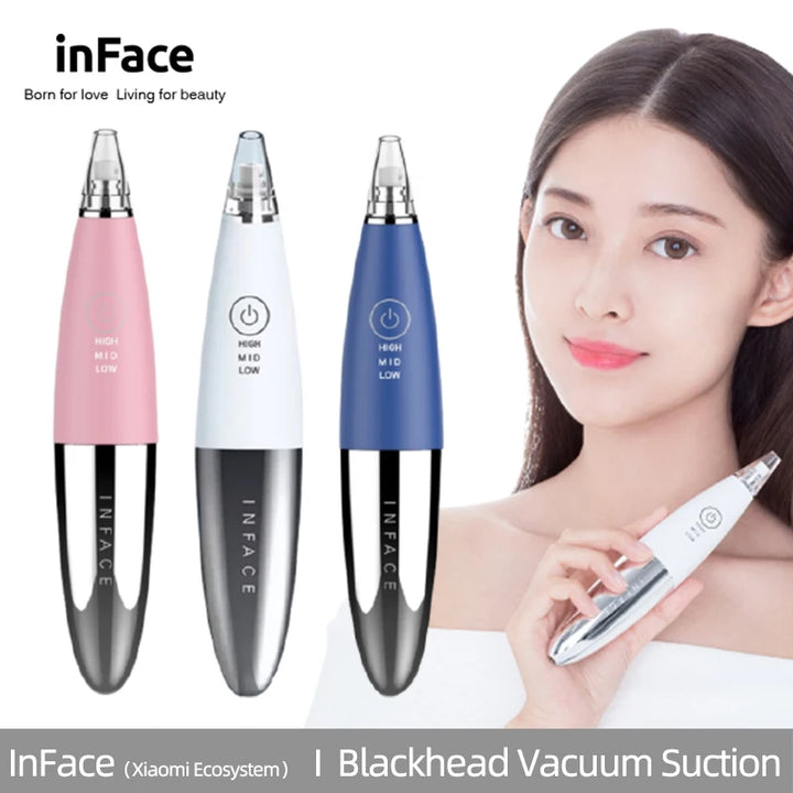 Inface Blackhead Remover Vacuum Pore Cleaner Pore Pimple T Zone Dermabrasion Removal Acne Sebum Skin Care Beauty Tool USB charge