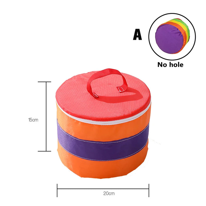 Kindergarten Rainbow Wheel Multi Functional Plum Stake Children's Leg Clamping Frog Jumping Carry Mot Outdoor Training Equipment