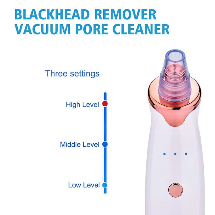 Blackhead Remover Diamond Dermabrasion Nose Vacuum Pore Cleanser Acne Pimple Suction Extractor USB Rechargeable Skin Care Tool