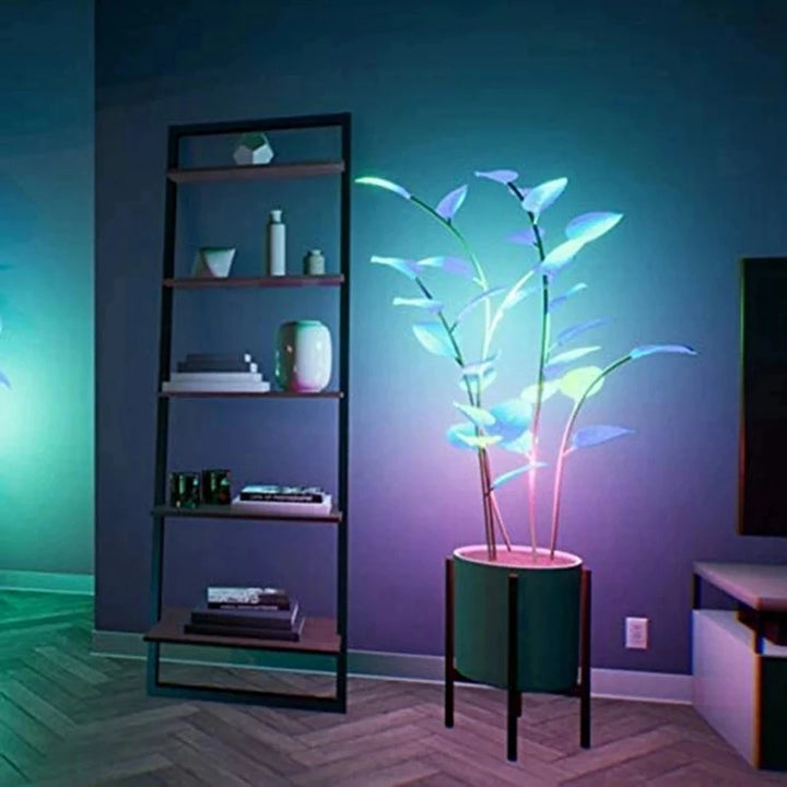 Magical Glowing Potted Plant Indoor Plant LED 3 Color-Changing Artificial Plants Bonsai Light Artificial (Without Pot) Durable
