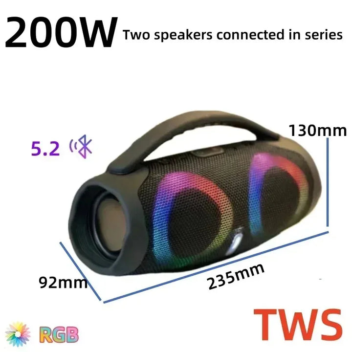 HIFI Wireless Bluetooth Speaker Portable Waterproof High Power Sound Column Stereo Surround RGB Subwoofer Caixa De Som TWS/USB