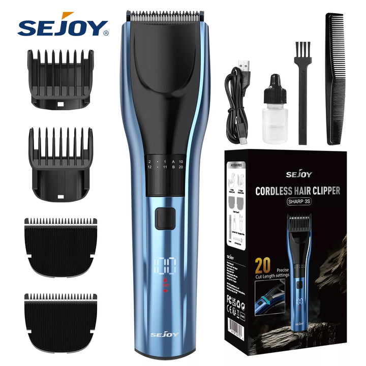 SEJOY Cordless Professional Hair Clippers  Shaving Machine Men Trimmer Kit Men Cutting Machine Barber Electric shaver