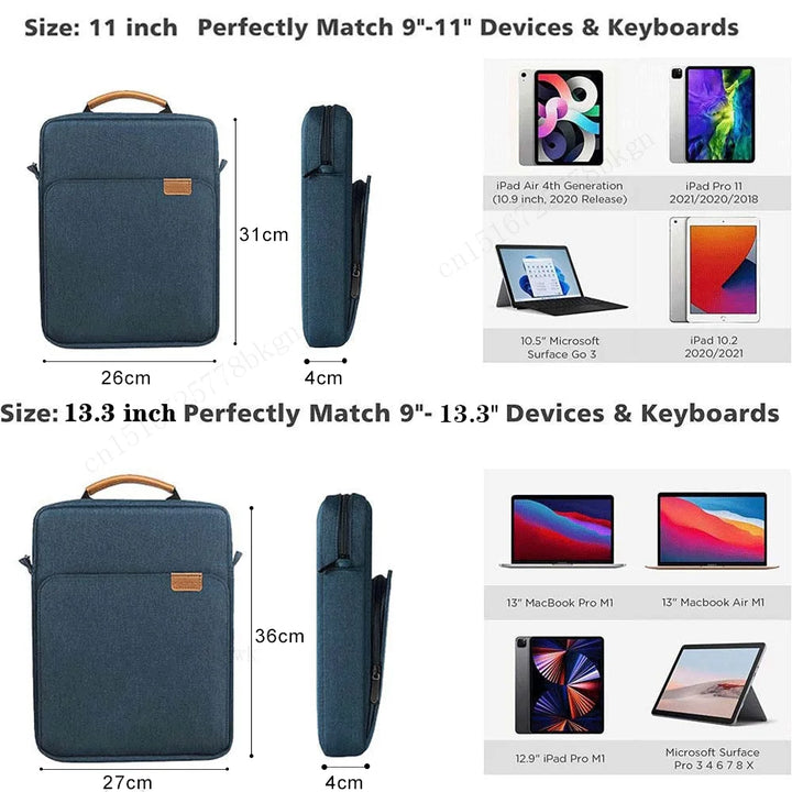 Tablet Sleeve Bag For iPad Pro 12 9 11 iPad 10th Air 5 4 3 10.9 10.2 inch 9th 8th 7th Generation 2021 2022 Tablet Bag Pouch