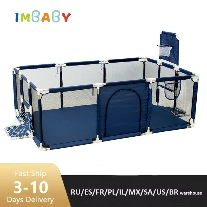 IMBABY Playpen for Children Rectangle Children's Play Playpen Large Baby Playpens Washable Baby's Playpen Safety Baby Playground