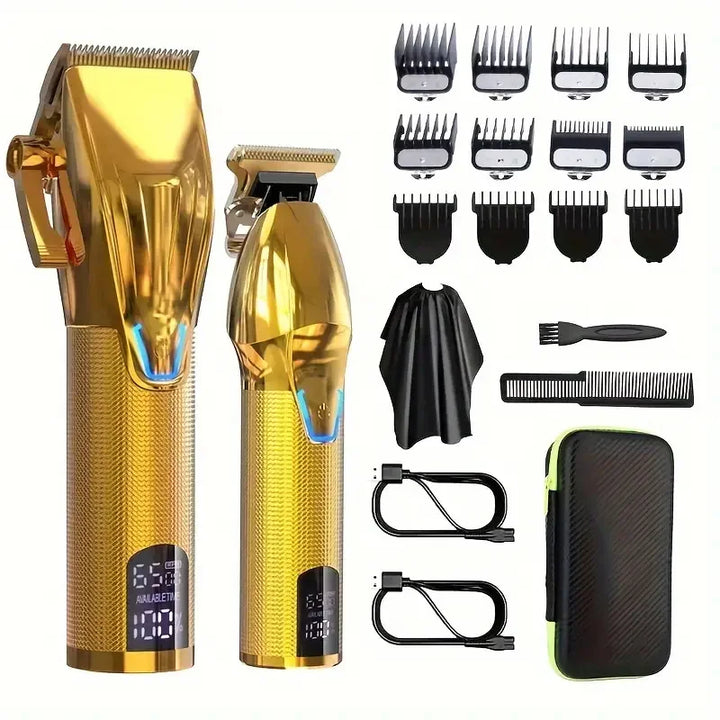 RUCHA Hair Clipper And Trimmer Set Barber Clippers Set For Men Professional Kit Beard Trimmer Haircut Kit Cordless Hair Cutting