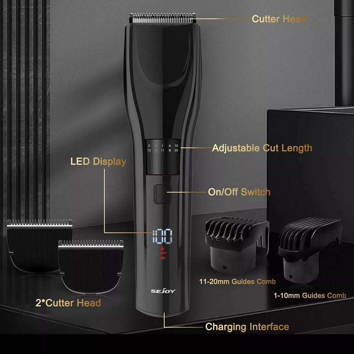 SEJOY Cordless Professional Hair Clippers  Shaving Machine Men Trimmer Kit Men Cutting Machine Barber Electric shaver