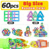 Large Magnetic Building Blocks Set for Kids - STEM Educational Toy, Ages 3-6, Perfect Birthday Gift, Random Colors