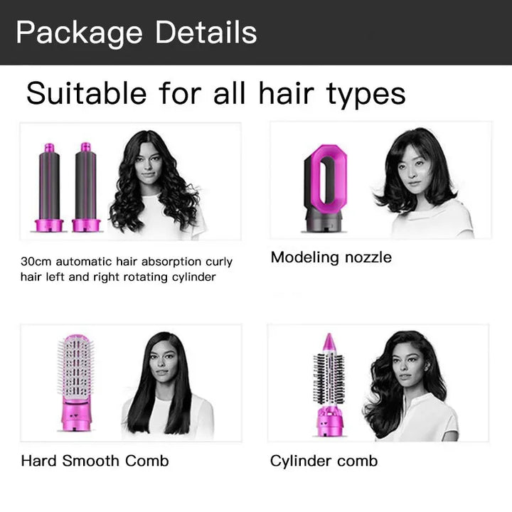 Brand new hair dryer multi-functional hair styler 5 in 1 curling iron hair straightener with hair brush hair dryer hair dryer mu