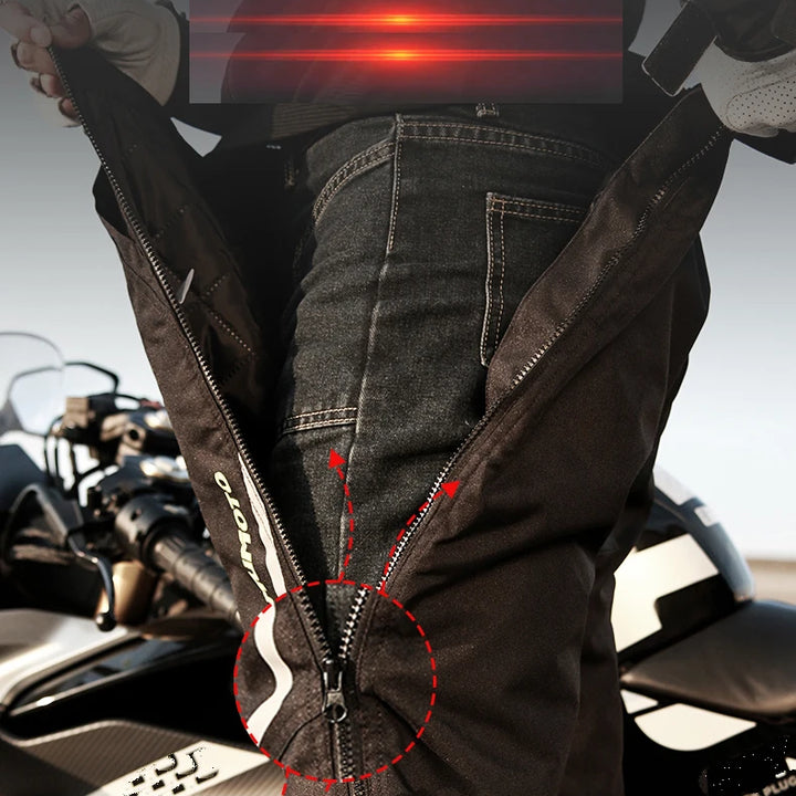 AMU Motorcycle Quick Take Off Waterproof Windproof Thermal Protective Pants Gor Men And Women