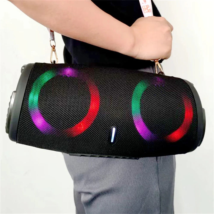 Portable Waterproof 100W High Power Bluetooth Speaker RGB Colorful Light Wireless Subwoofer 360 Stereo Surround TWS FM Boom Box