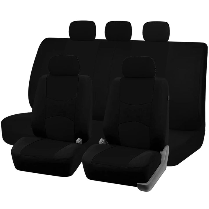 Plain Fabric Bicolor Stylish Car Seat Covers Universal Polyester Car Seat Cover Set Fit Most Car, SUVs, Vans Car Seat Protector