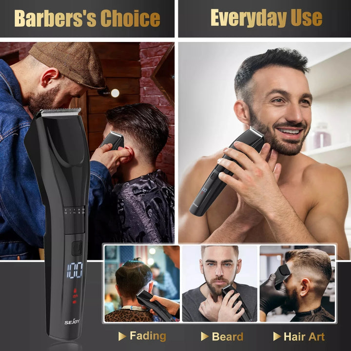 SEJOY Cordless Professional Hair Clippers  Shaving Machine Men Trimmer Kit Men Cutting Machine Barber Electric shaver